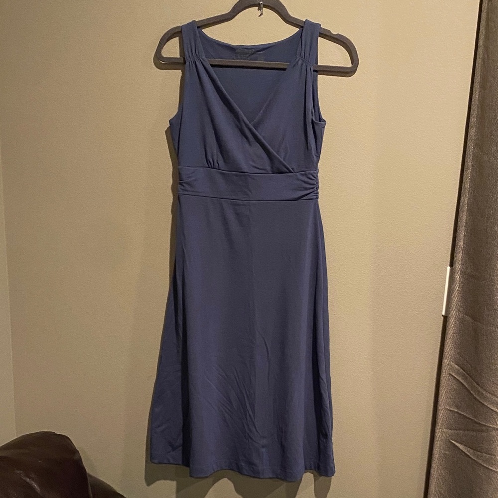 Eddie Bauer Dusty Blue Sleeveless Dress